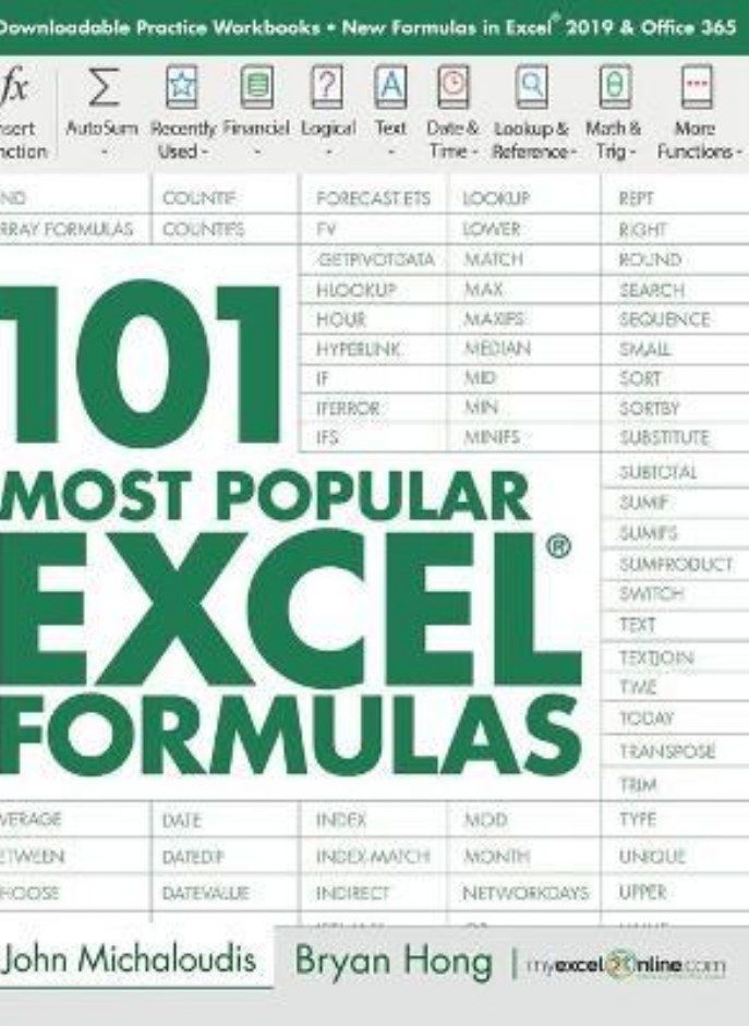 101 من أشهر صيغ إكسل هونغ بريان وميكالوديس جون