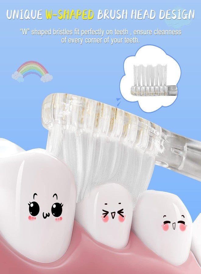 Teeteck 5 Pack Kids Toothbrush Replacement Heads Compatible with SEAGO SG513/SG977/SGEK6, (Ages 3years+/Transparent - Image 3