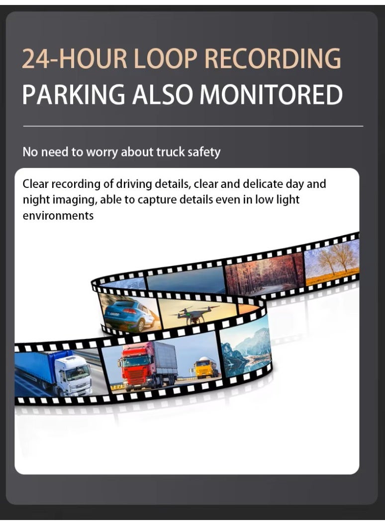 Truck 360 Degrees Driving Recorder 5 Channel AHD 1080p Ip68 5 Camera  Bus 10.1 in Truck Dash Cam BSD - Image 5
