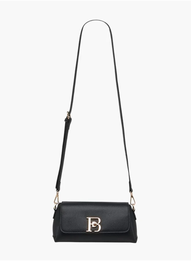 فلورا بيلا من شو إكسبرس Women's Logo Accent Crossbody Bag with Twist Lock Closure and Detachable Strap