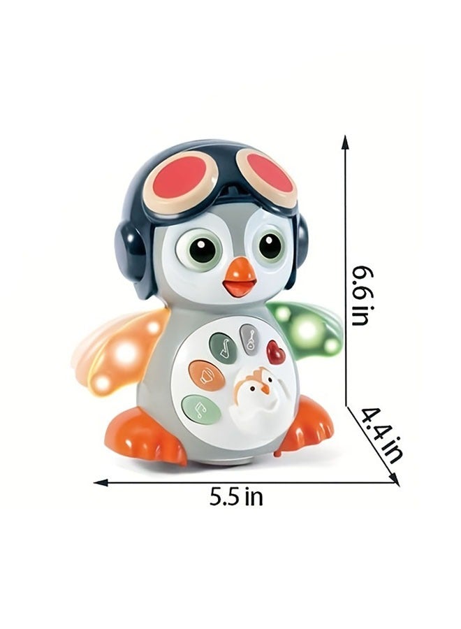 Crawling Penguin Baby Musical Toys | Tummy Time Toys With Music & Lights, Light Up Learning Toys, Dancing Crawling Baby Toy, for 6+ Months - Image 2