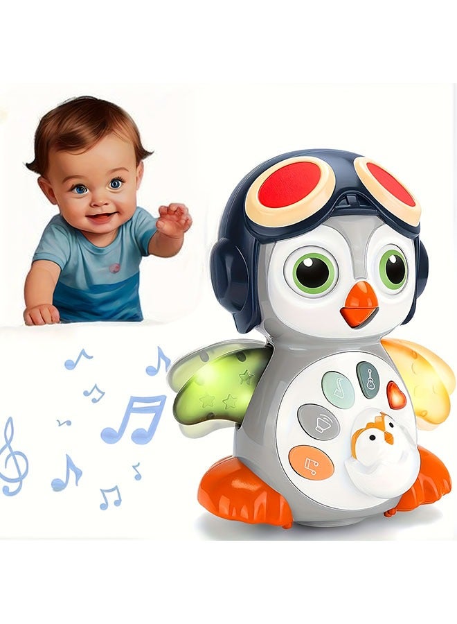 Crawling Penguin Baby Musical Toys | Tummy Time Toys With Music & Lights, Light Up Learning Toys, Dancing Crawling Baby Toy, for 6+ Months - Image 5