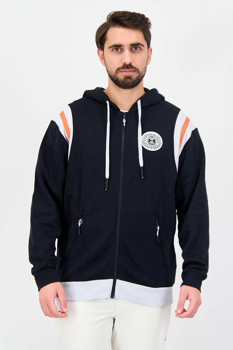 UNDER ARMOUR Men Loose Fit Long Sleeve Outdoor Hoodie, Black - Image 1