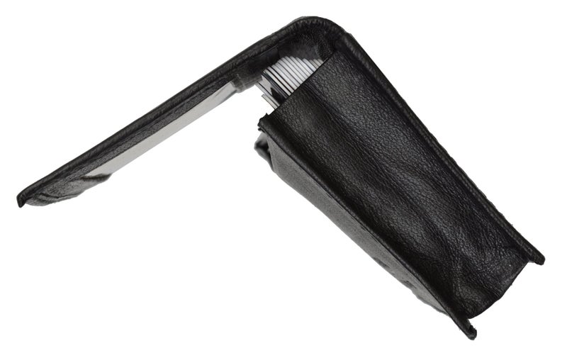 Marshal Genuine Leather Expandable Credit Card Outside Id Business Card Holder Wallet 070BK - Image 4