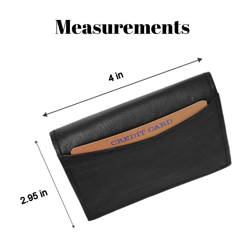 Marshal Genuine Leather Expandable Credit Card Outside Id Business Card Holder Wallet 070BK - Image 5