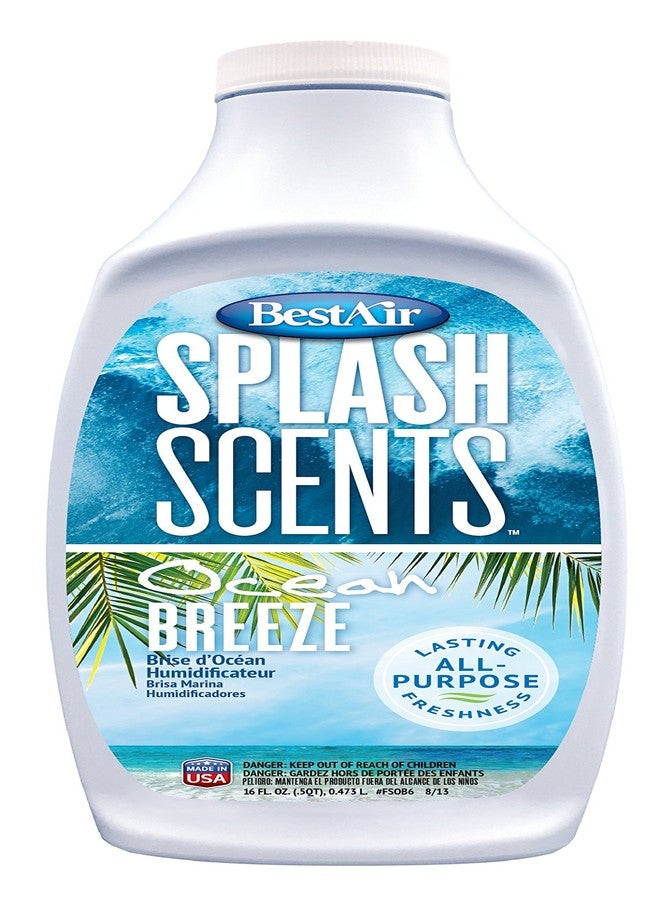 BestAir FSOB6, Ocean Breeze Splash Scents and Water Treatment, 16 oz - Image 1