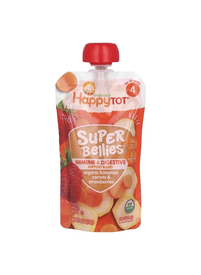 Happy Family Organics Happy Family Organics, Happy Tot, Super Bellies, 2+ Years , Organic Bananas, Carrots & Strawberries, 4 oz (113 g)  - Image 1