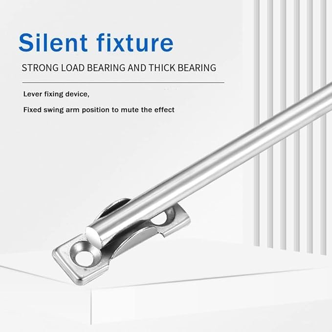 LEKORED 180MM Black Aluminum Alloy Light Duty Simple Door Closer Spring Loaded Adjustable Automatic Surface Mounted for Residential and Commercial Purposes with 5 Screws - Image 2