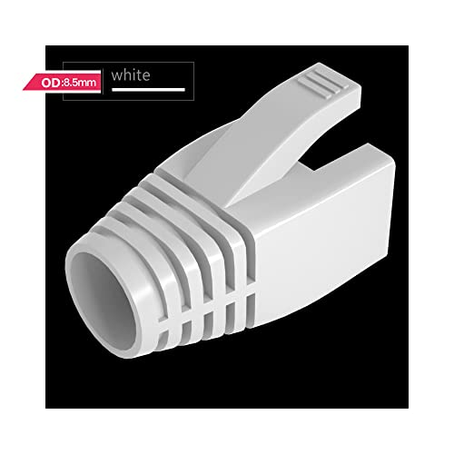VIVOCH 50 Pcs Cat7 Cat7A Cat8 Strain Relief Boot, RJ45 Plug Connector Cover Modular Network Plug Connector Cap Cable Connector Boots, White - Image 2