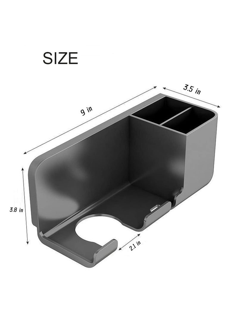 joyzzz - Hair Dryer Holder Self Adhesive Hair Tool Organizer Blow Dryer Holder Wall Mount Hair Care Tools Organizer Bathroom Space Saver (Black) - Image 1