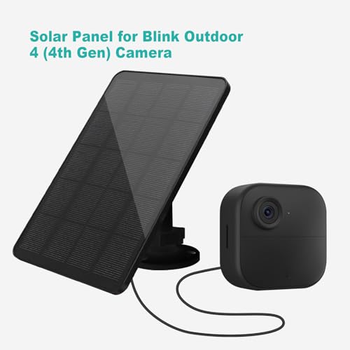 EverExceed Solar Panel for Blink Camera, Solar Panel 4W Compatible with Blink Outdoor 4 (4th Gen) Camera, Solar Charger for Camera Outdoor with 13.12Ft Outdoor Power Cable, Adjustable Mount, IP65 Waterproof - Image 2