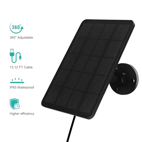 EverExceed Solar Panel for Blink Camera, Solar Panel 4W Compatible with Blink Outdoor 4 (4th Gen) Camera, Solar Charger for Camera Outdoor with 13.12Ft Outdoor Power Cable, Adjustable Mount, IP65 Waterproof - Image 3