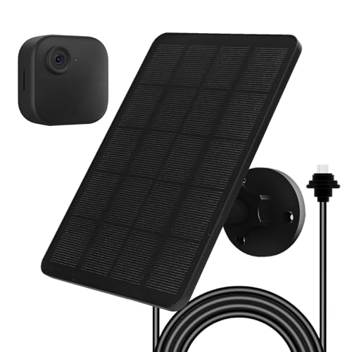 EverExceed Solar Panel for Blink Camera, Solar Panel 4W Compatible with Blink Outdoor 4 (4th Gen) Camera, Solar Charger for Camera Outdoor with 13.12Ft Outdoor Power Cable, Adjustable Mount, IP65 Waterproof - Image 1