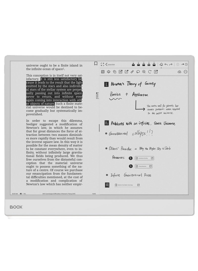 BOOX - BOOX Note Max eReader, 33.8 cm, 6GB RAM, 128GB Storage, Android 13, 300 PPI ePaper Tablet - Image 1