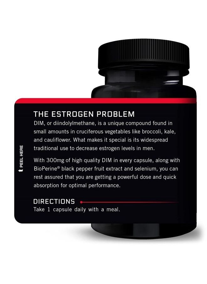 Force Factor DIM, 2-Pack, Pills to Decrease Estrogen in Men, Diindolylmethane Supplement with Key Natural Ingredients and Superior Absorption, Diindolylmethane 300mg, Works Fast, 60 Capsules  - Image 3