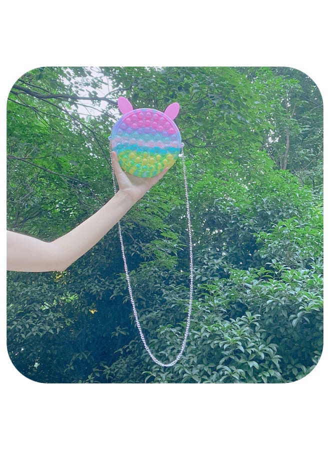 Gopher Pioneer Decompression Toy Full Silicone Material Bubble Press Decompression Toy Animal Cute Shoulder Bag Women's Bag-Color:Red Elk  - Image 4