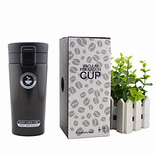 Incrizma Imported Insulated Bottle, Water Bottle Insulation Design Lock Portable Stainless Steel and Cold with Filter for Outdoor Office Car (Black, 350 ml) - Image 1