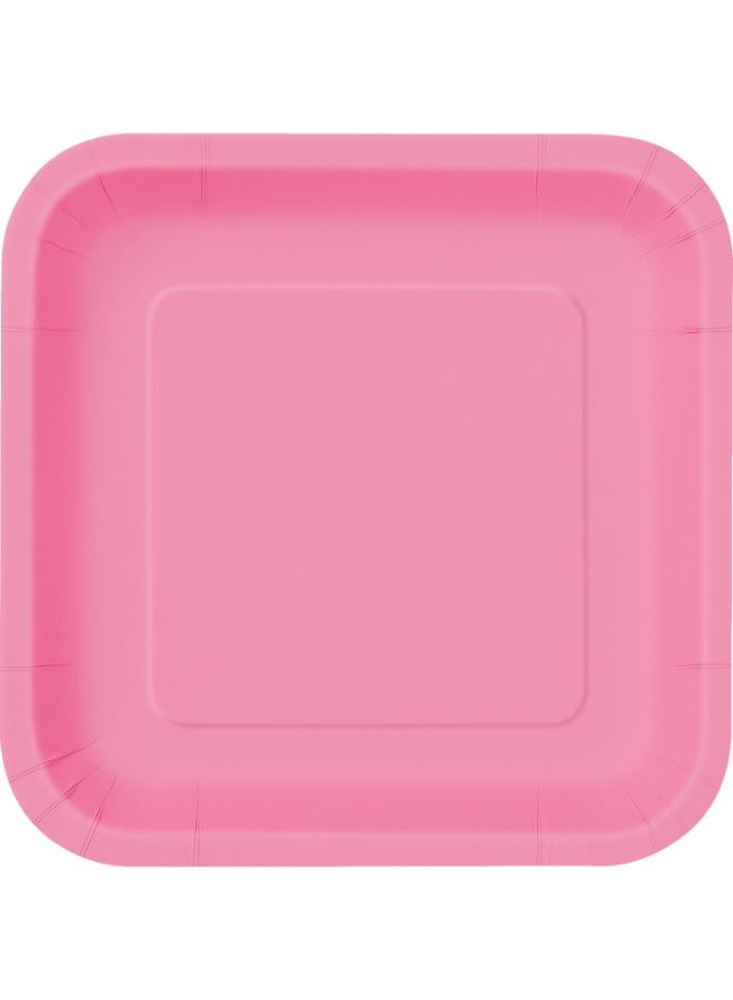 Unique Hot Pink Square Plate 9" - Image 1