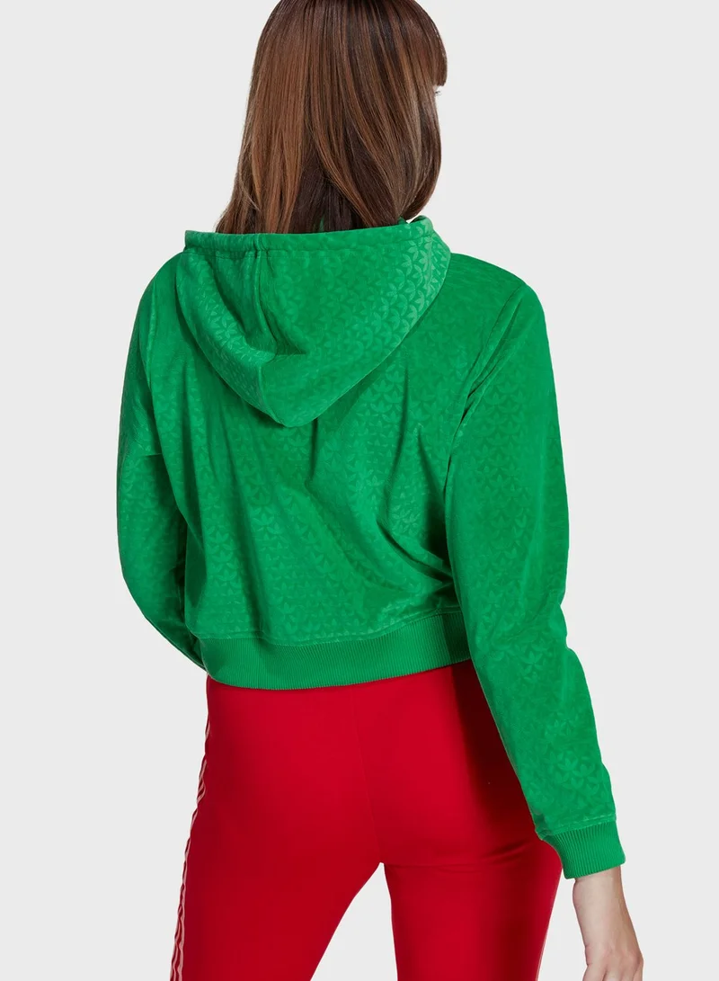 adidas Originals Velour Zip Hoodie