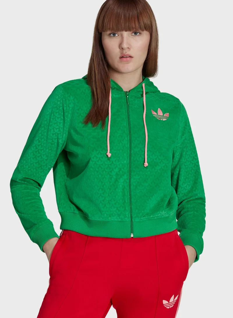 adidas Originals Velour Zip Hoodie