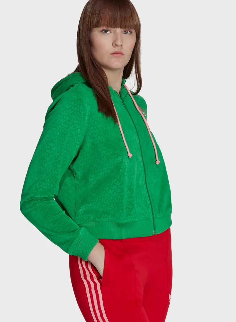 adidas Originals Velour Zip Hoodie