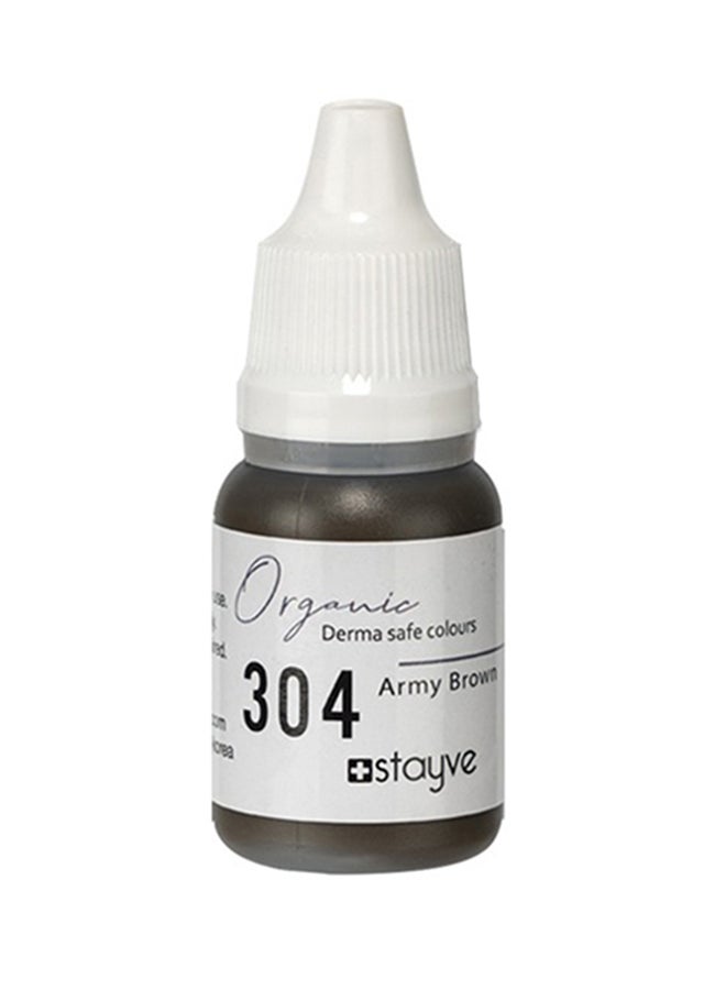 stayve 304 Army Brown Organic Eyebrow Pigment 10ml SAB304 - Image 1