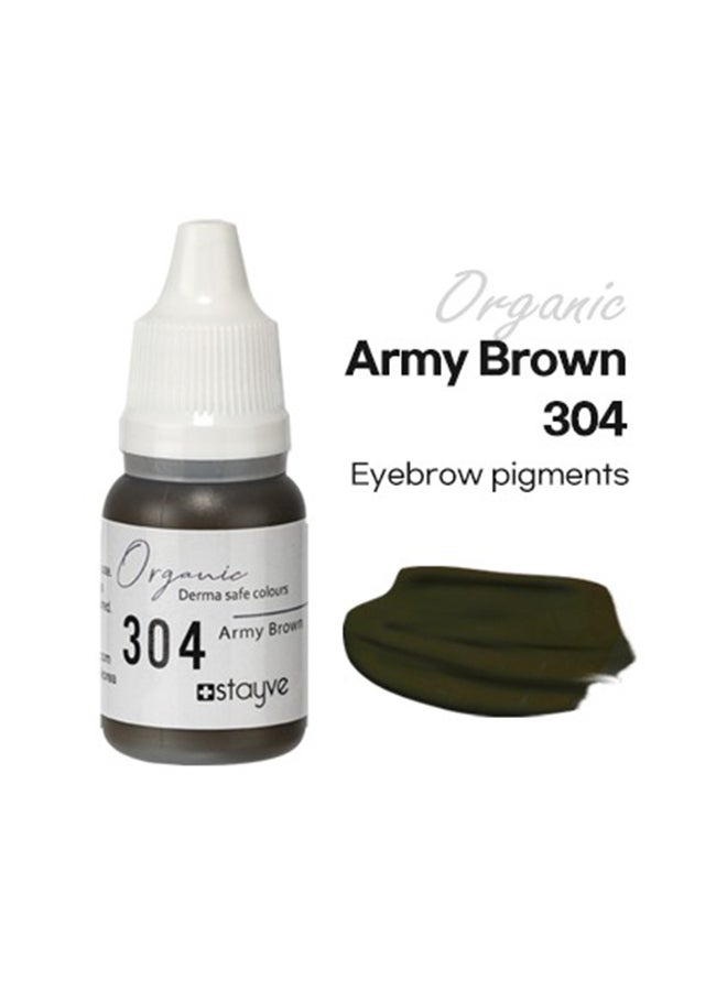 stayve 304 Army Brown Organic Eyebrow Pigment 10ml SAB304 - Image 2