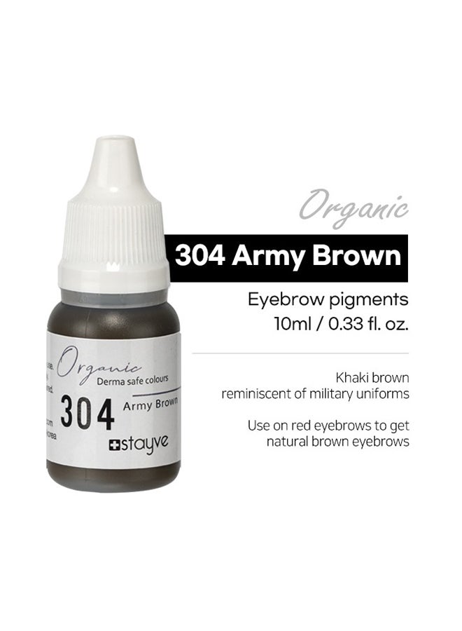 stayve 304 Army Brown Organic Eyebrow Pigment 10ml SAB304 - Image 3