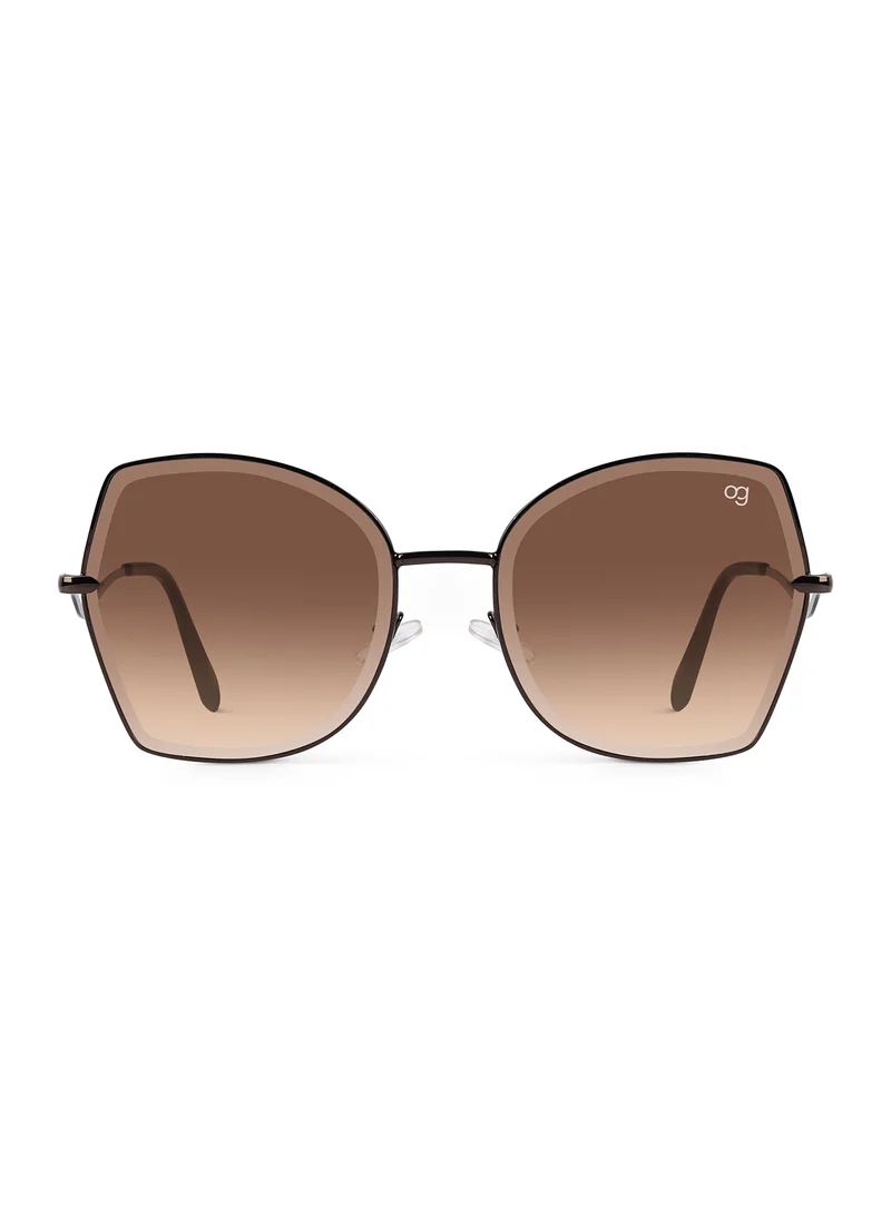 Woggles Latest & Stylish UV Protected Brown Oversized Sunglasses for Women