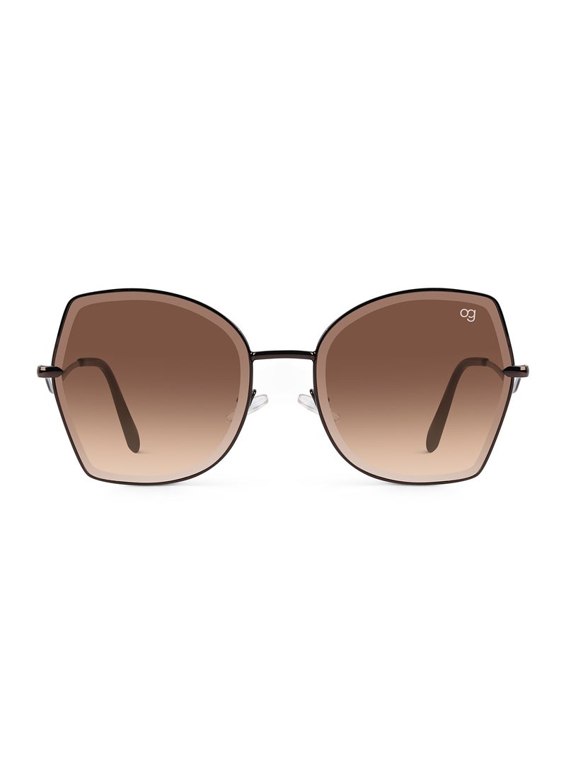Woggles Latest & Stylish UV Protected Brown Oversized Sunglasses for Women - Image 2