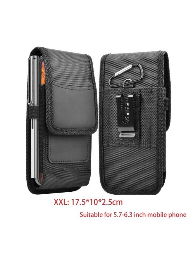 Universal Oxford Nylon Phone Bag Belt Clip Pouch Case Waist Bag for 3.5-6.3 Inch Phone  - Image 3