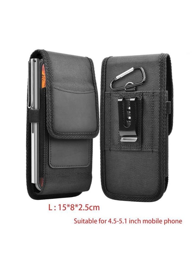 Universal Oxford Nylon Phone Bag Belt Clip Pouch Case Waist Bag for 3.5-6.3 Inch Phone  - Image 1