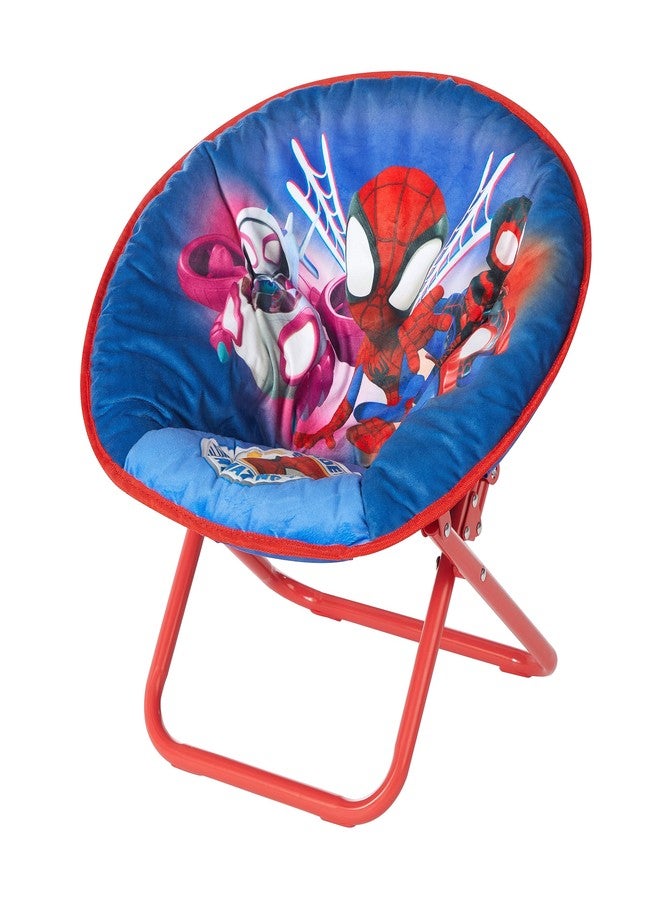 Idea Nuova Marvel Spidey and His Amazing Friends 19” Frame Folding Toddler Saucer™ Chair with Cushion, Ages 3+ - Image 1