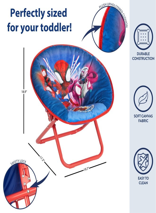Idea Nuova Marvel Spidey and His Amazing Friends 19” Frame Folding Toddler Saucer™ Chair with Cushion, Ages 3+ - Image 3