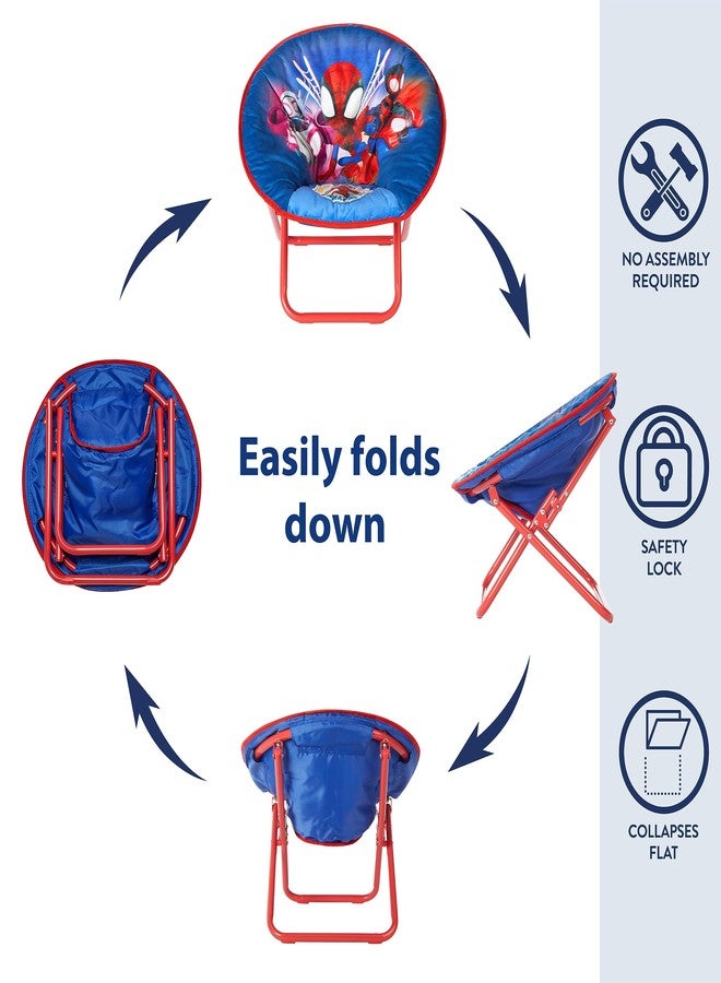 Idea Nuova Marvel Spidey and His Amazing Friends 19” Frame Folding Toddler Saucer™ Chair with Cushion, Ages 3+ - Image 4