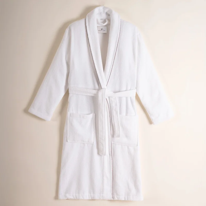 Penelope 100% Cotton Bathrobe Stone Color L - Liana Series