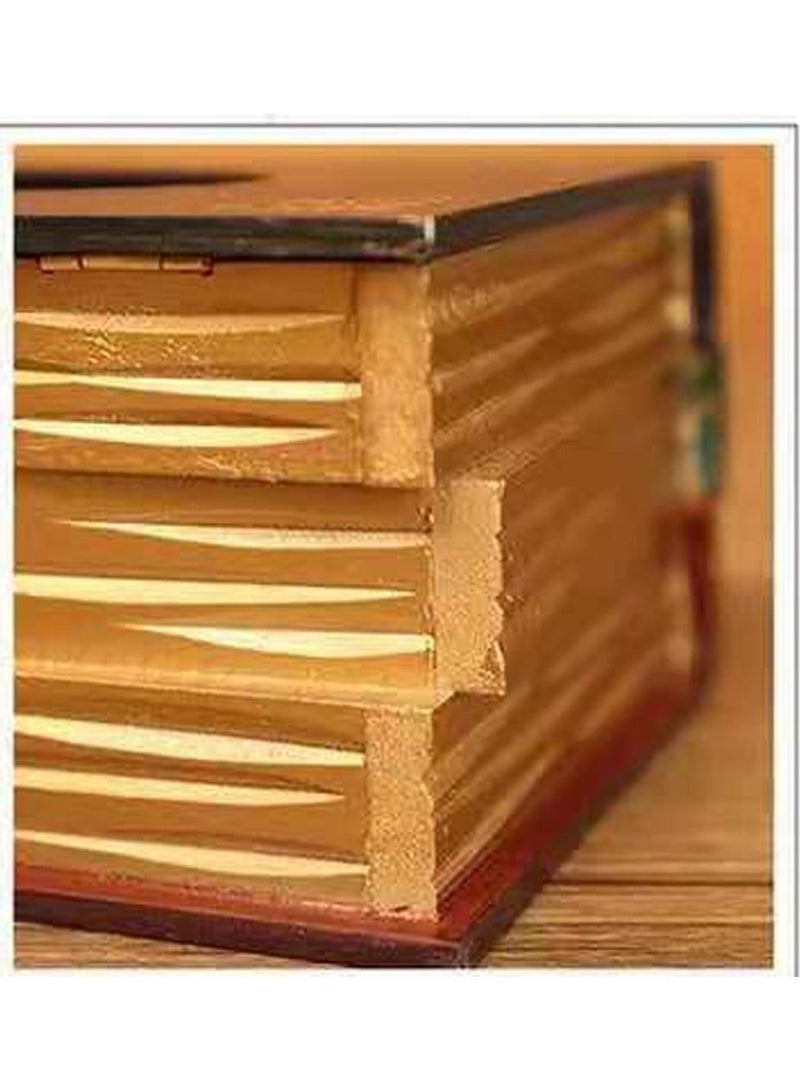 LINGWEI Wooden Antique Book Tissue Box Rectangular Napkin Holder Dispenser Paper Cover Case Home Decor For Bathroom Living Room Office Car Kitchen - Image 3