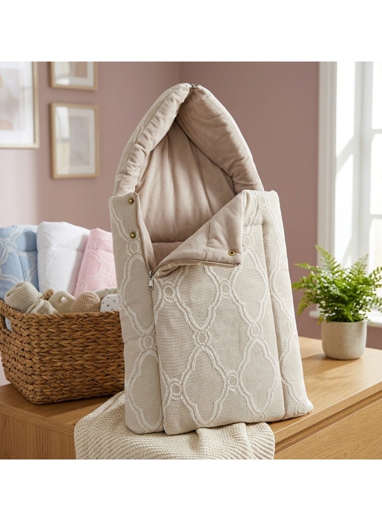 MATT1095 Baby Carry Nest & Sleeping Bag – Plain/Embroidered Newborn Baby Bed, Portable Infant Carry Nest & Sleeping Bag