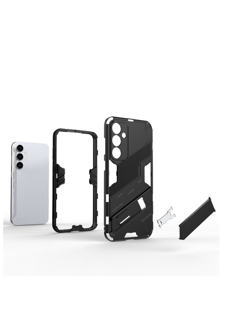 جرين تايجر لهاتف Samsung Galaxy S23 FE 5G Punk Armor 2 في 1 قطعة + حافظة هاتف مقاومة للصدمات من مادة TPU مع حامل غير مرئي (أسود) - Image 5