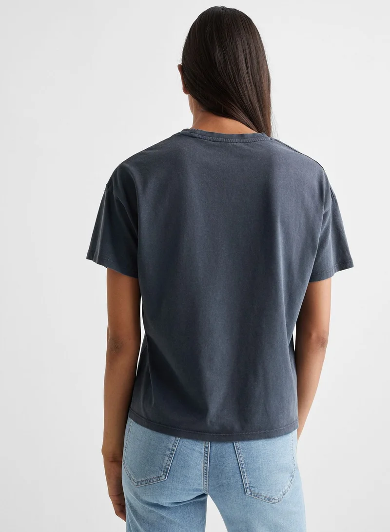 MANGO Kids Text Crew Neck T-Shirt