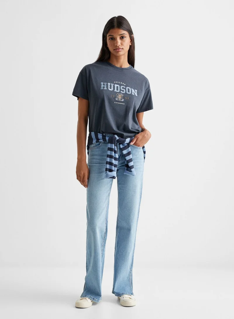 MANGO Kids Text Crew Neck T-Shirt