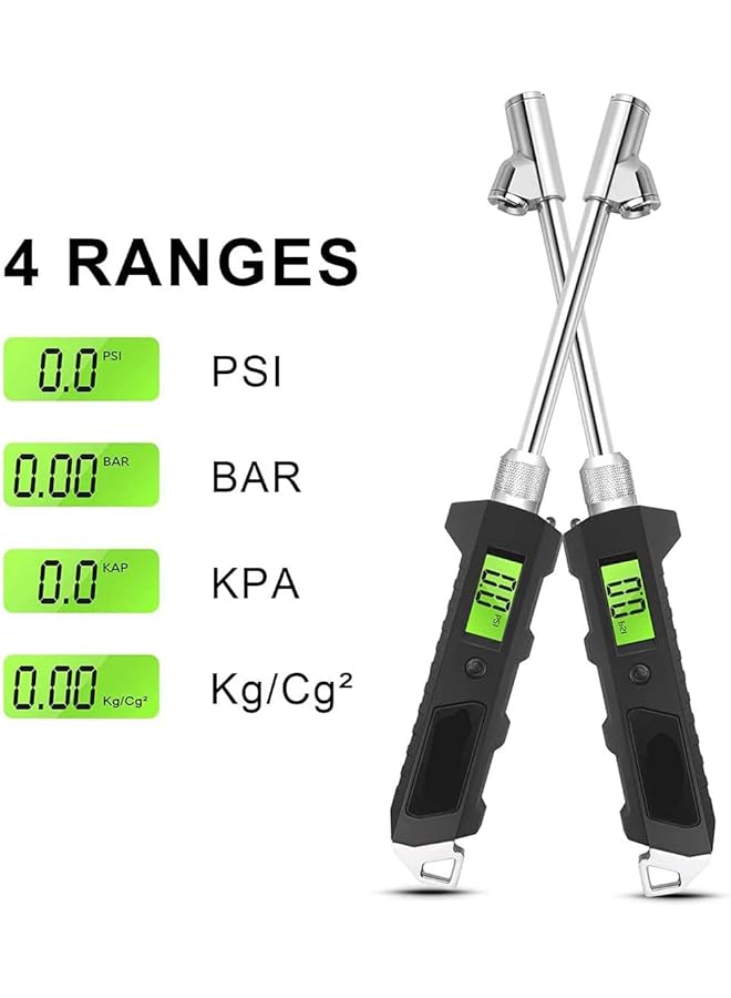 X Spring Digital Tire Pressure Gauge, Professional Truck Tire Pressure Gauge, Heavy Duty 230 Psi With Backlit Lcd Display And Led Flashlight, For Rv, Semi Truck And Motorcycle Tires - Image 2