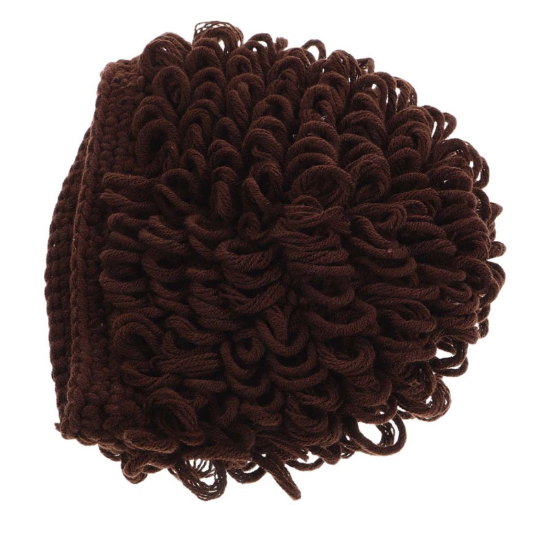 Soft Knitted Wig Hat For Newborns Boys Girls Warm Winter Beanie Headwear - Image 2