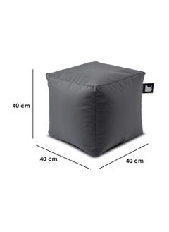 Extreme Lounging Extreme Lounging® - Original B-Box Pouf - Made in UK - Premium Quality Double Stitched Ottoman - UV Protected & Waterproof Stool, Ideal for Indoor & Outdoor Use - 40x40x40cm - Grey  - Image 2