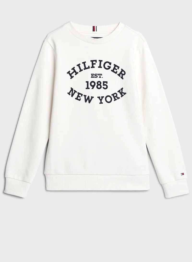 تومي هيلفيغر MONOTYPE FLOCK REG SWEATSHIRT