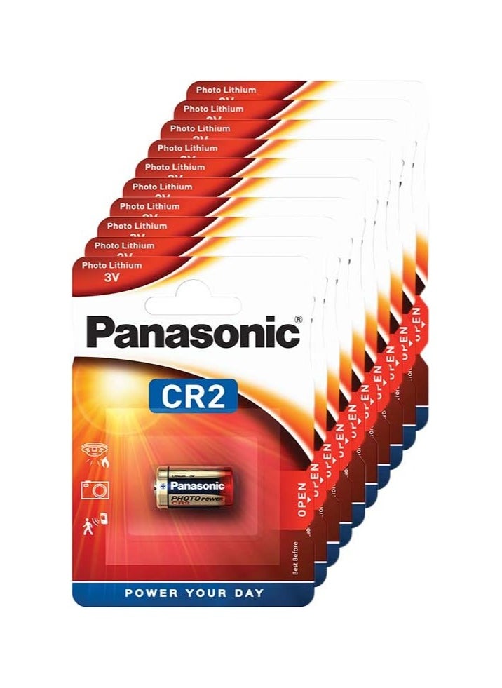 Panasonic CR2 cylindrical lithium battery for high power-consuming lightweight appliances such as smoke alarms, intruder alarm systems, head lamps, cameras, 3V, (Pack of 10) - pzsku/ZEF69E4DF94676D351ED2Z/45/1741363020/f0861fce-8814-4924-9147-1f12b40d1454