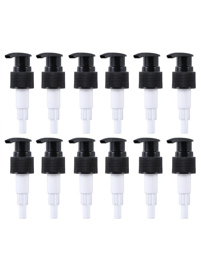 Elandy 12PCS 24MM Soap Dispenser Pump Replacement Pump Head Tops Plastic Spray Nozzles 24410 Neck Size for 5oz8oz Pump BottlesBlack - Image 2