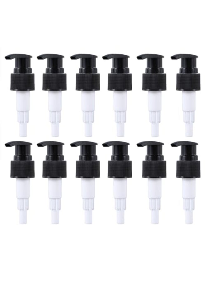 Elandy 12PCS 24MM Soap Dispenser Pump Replacement Pump Head Tops Plastic Spray Nozzles 24410 Neck Size for 5oz8oz Pump BottlesBlack - Image 1