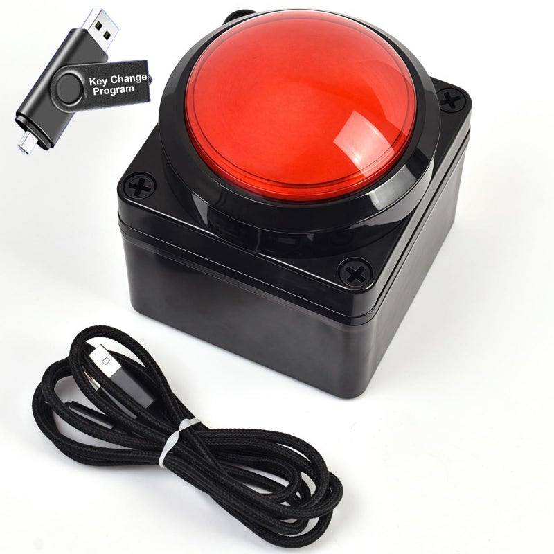 Yoqanr Programmable USB Macro Enter Keyboard Major Policy Decision Button One Handed Operation Setting Enter Game PC Switch Control KeyboardRed - Image 2