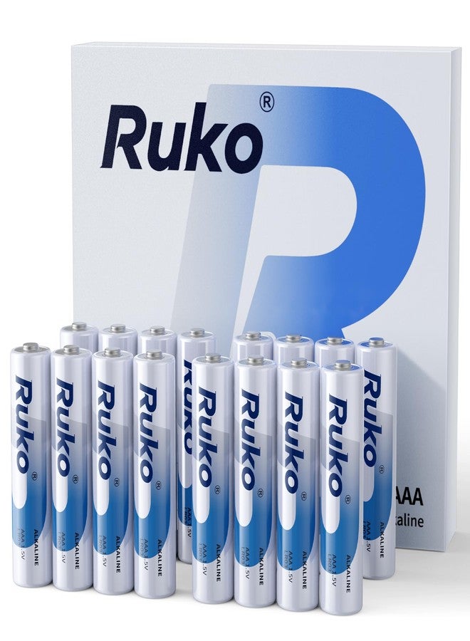 Ruko AAA Alkaline Batteries 16 Pack, Long-Lasting 1.5V Triple A Batteries with 10 Years Shelf Life, Leak-Proof Design for 1701 Toy, Remote Controls & Everyday Devices, Not Rechargeable - Image 1